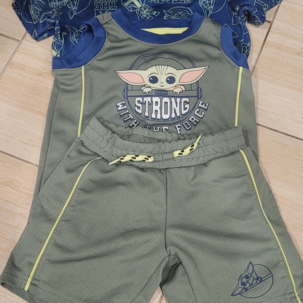 Green and Blue Baby Yoda Outfit